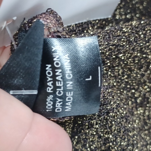 Cejon Accessories Inc. Bolero, front tie, gold thread, NWT, sz L - Picture 6 of 6